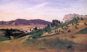 オレヴァーノの町と岩 外光のロマン主義 ジャン・バティスト・カミーユ・コロー Oil Paintings